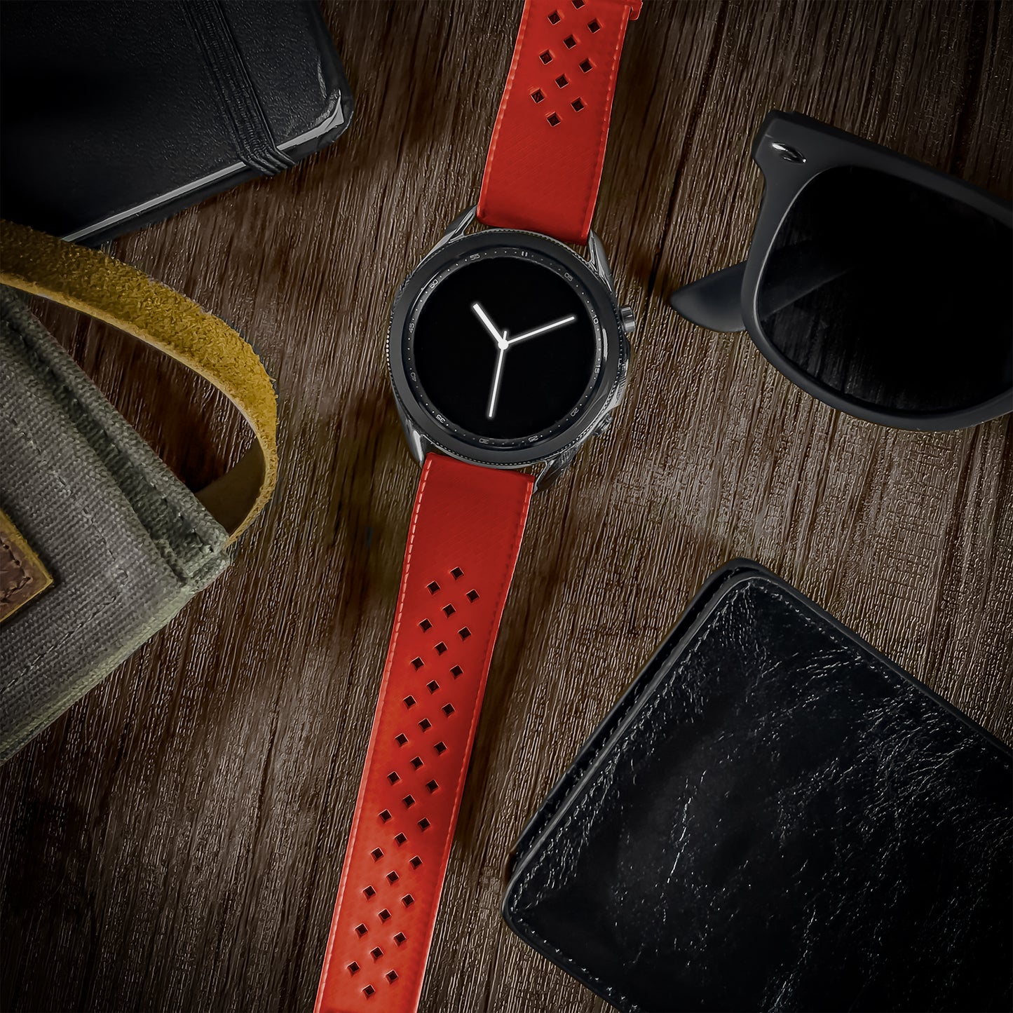 Samsung Galaxy Watch3 Tropical Style Crimson Red Watch Band