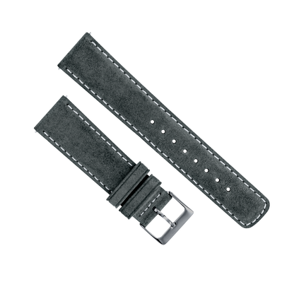 Slate Grey Suede | Beige Stitching - Barton Watch Bands