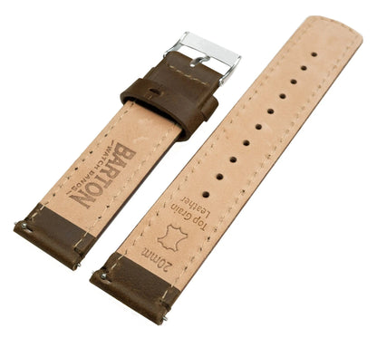 Samsung Galaxy Watch3 | Saddle Brown Leather & Stitching - Barton Watch Bands