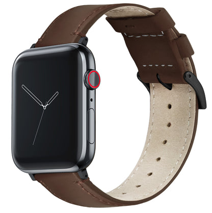 Brown New York Yankees Leather Apple Watch Band