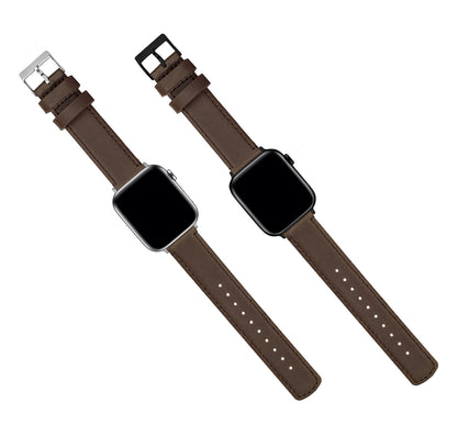 Barénia - Black Leather Apple Watch Band