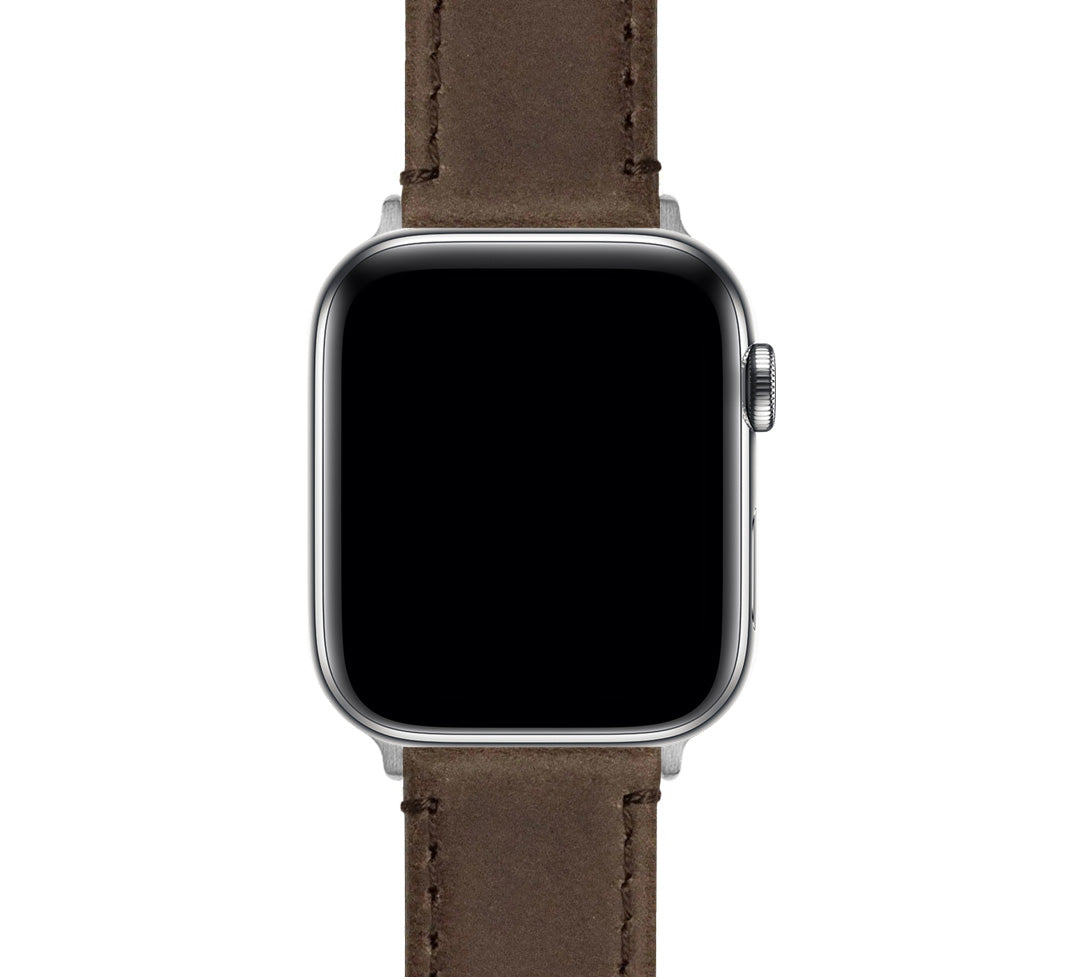 Brown New York Yankees Leather Apple Watch Band