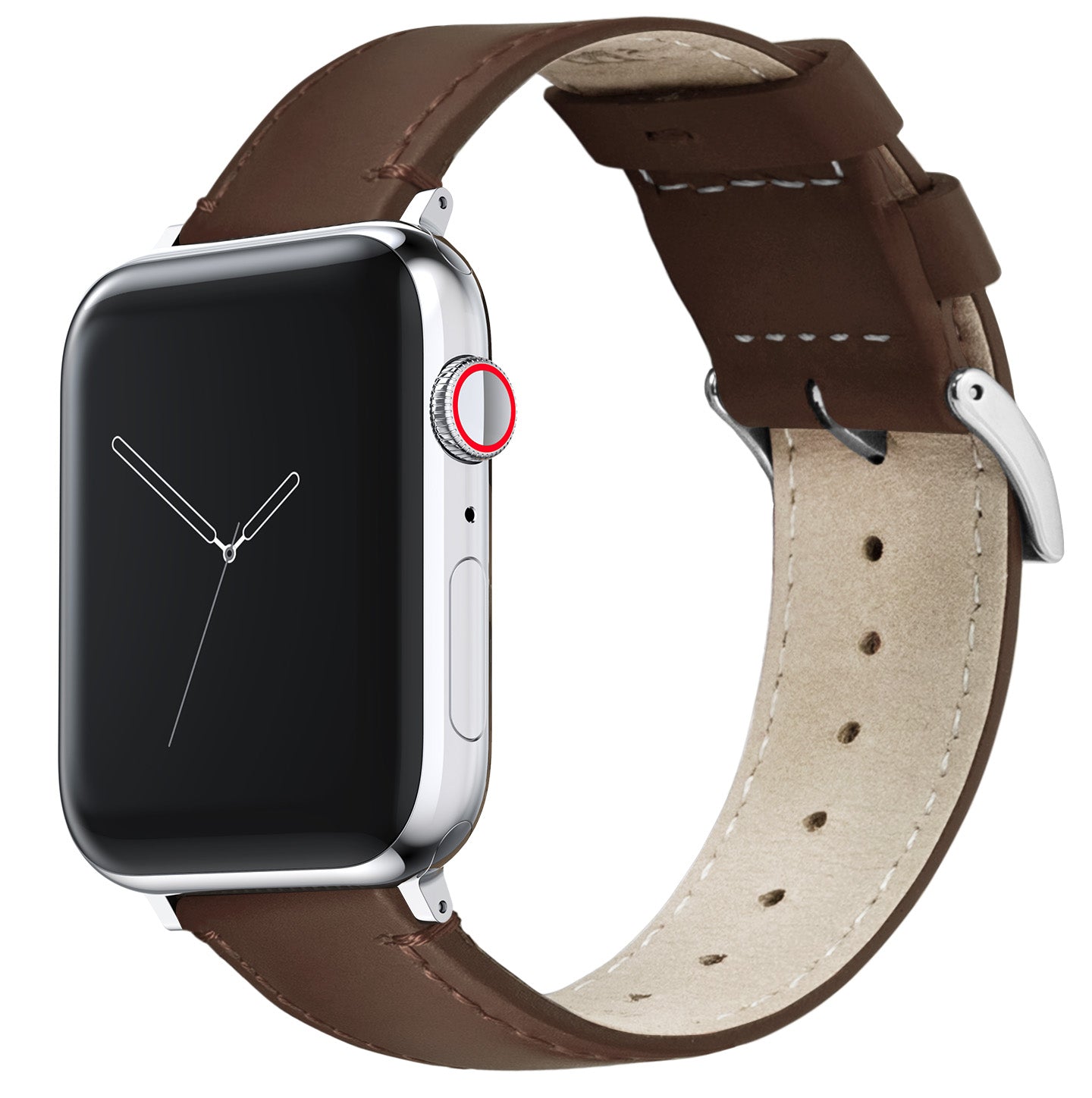 Apple Saddle Leather Stitching Watch Band by Barton