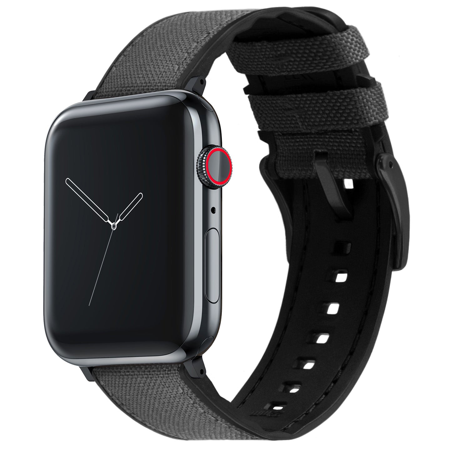 Black apple watch hotsell with grey band