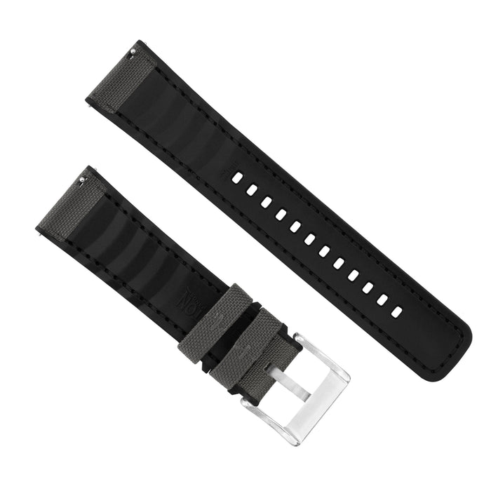 Samsung Galaxy Watch | Cordrua Fabric & Silicone Hybrid | Smoke Grey - Barton Watch Bands