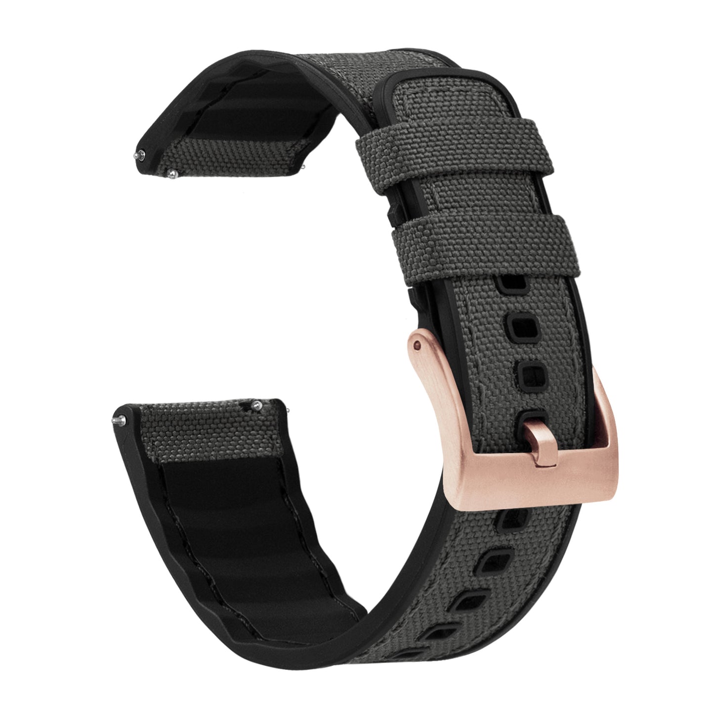 Samsung Galaxy Watch | Cordrua Fabric & Silicone Hybrid | Smoke Grey - Barton Watch Bands