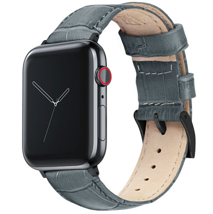 Apple Watch | Smoke Grey Alligator Grain Leather - Barton Watch Bands