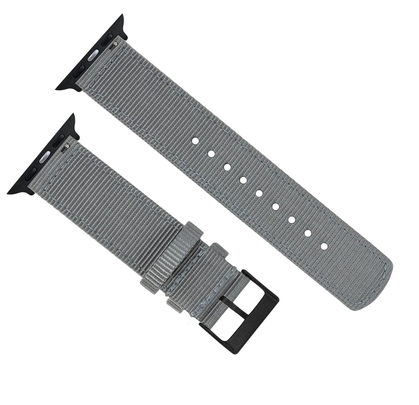 Apple Watch | Two-piece NATO Style | Smoke Grey - Barton Watch Bands