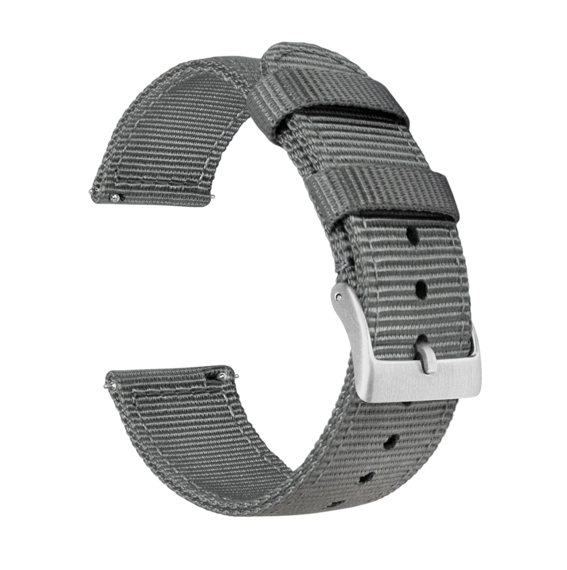 Smoke Grey | Two-Piece NATO Style - Barton Watch Bands