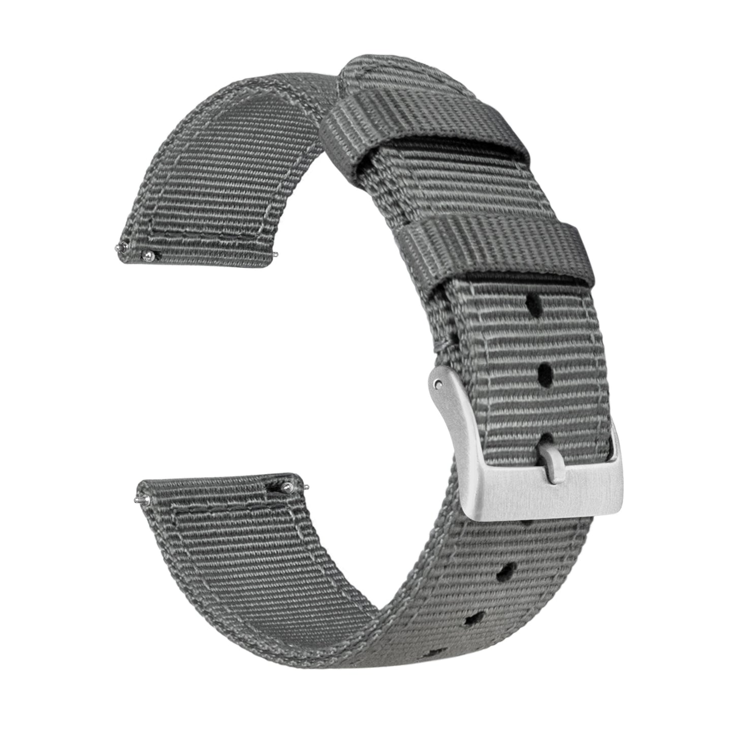 Fossil Q | Two-Piece NATO Style | Smoke Grey - Barton Watch Bands