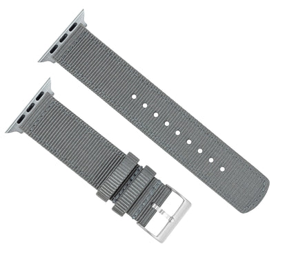 Apple Watch | Two-piece NATO Style | Smoke Grey - Barton Watch Bands