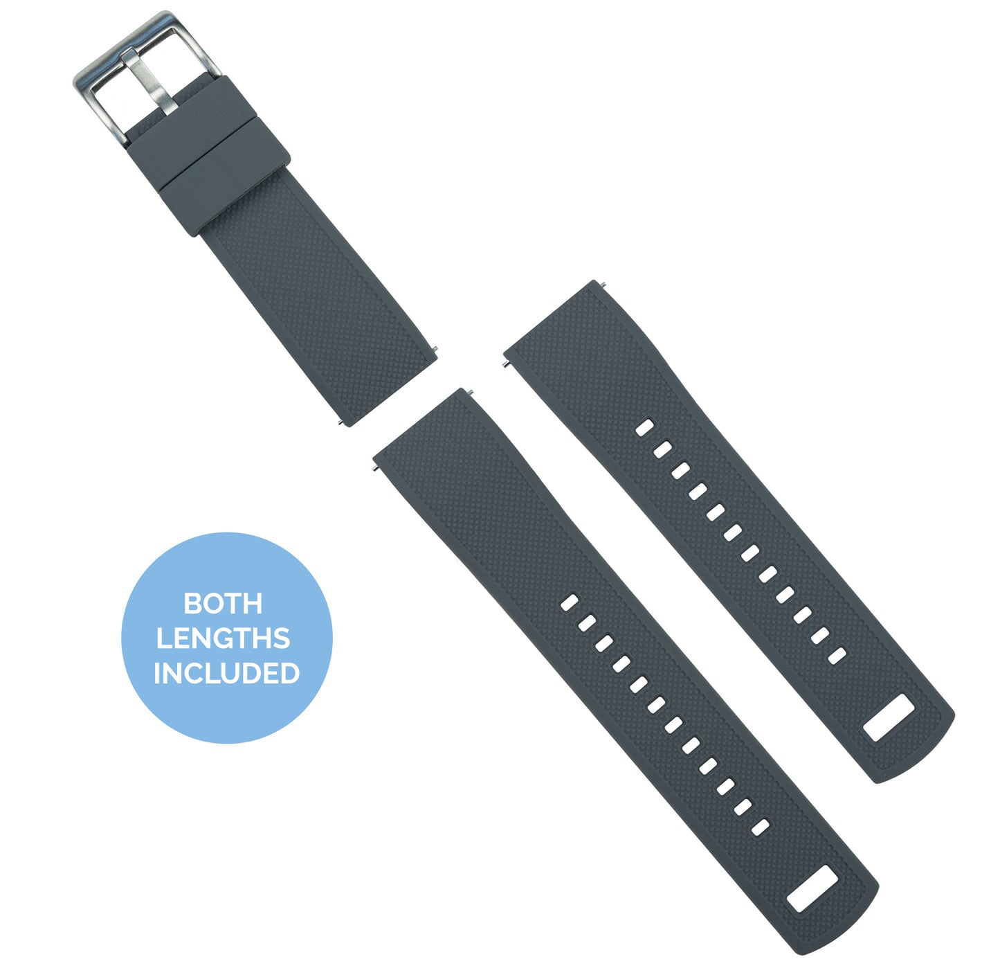 Samsung Galaxy Watch3 | Elite Silicone | Smoke Grey Top / Black Bottom - Barton Watch Bands