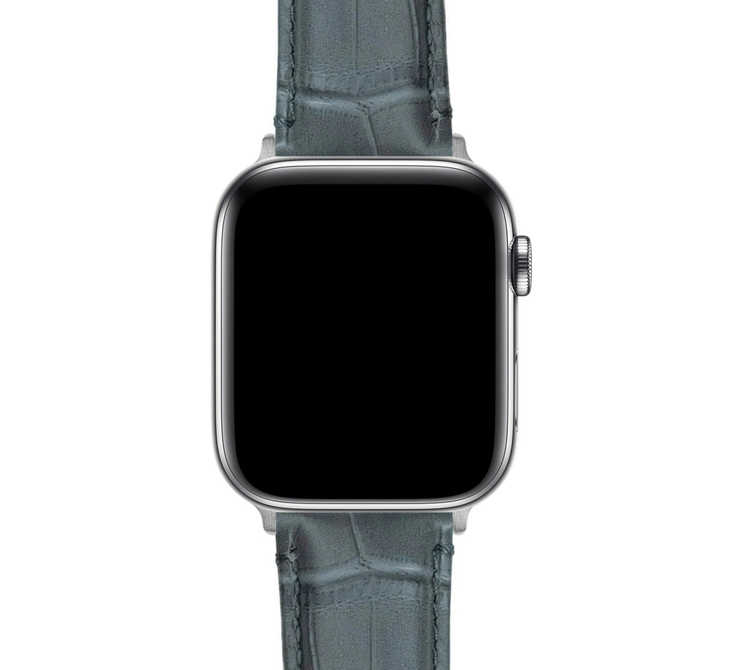 Apple Watch | Smoke Grey Alligator Grain Leather - Barton Watch Bands