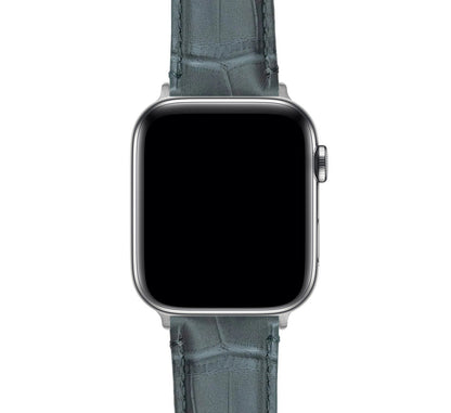 Apple Watch | Smoke Grey Alligator Grain Leather - Barton Watch Bands