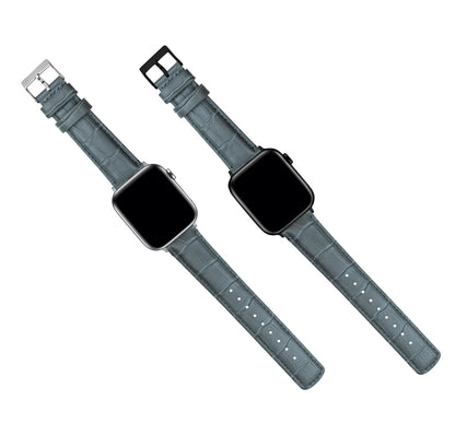 Apple Watch | Smoke Grey Alligator Grain Leather - Barton Watch Bands
