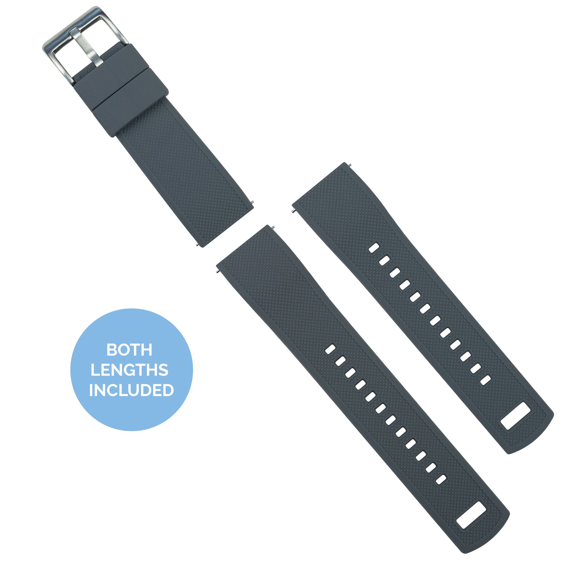 Samsung Galaxy Watch4 | Elite Silicone | Smoke Grey Top / Black Bottom - Barton Watch Bands