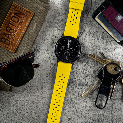 Yellow Tropical Style Watch Band