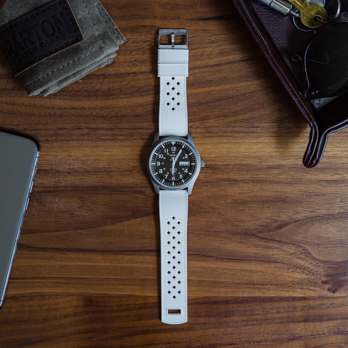 White | Tropical-Style - Barton Watch Bands
