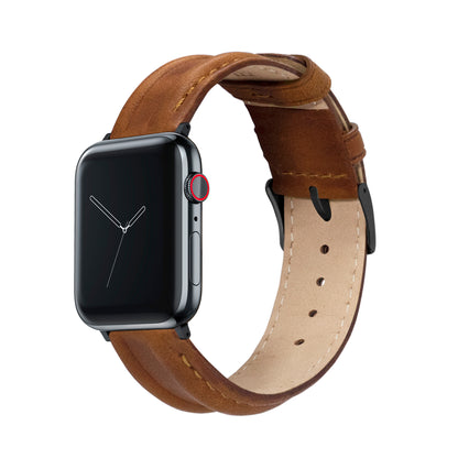 Apple Watch Caramel Brown Classic Horween Leather Watch Band