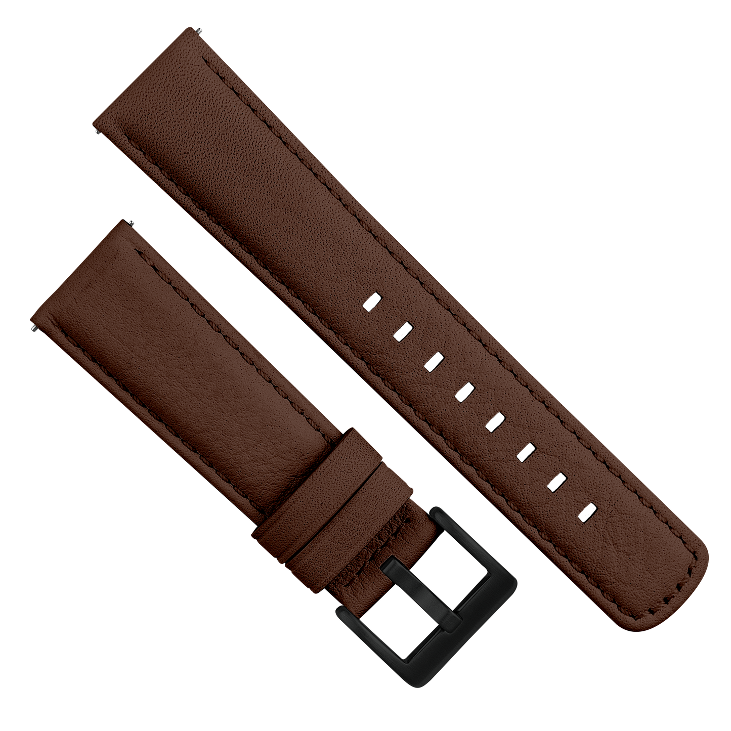 Samsung Galaxy Watch5 Light Brown Pittards Performance Leather Brown Stitching Watch Band