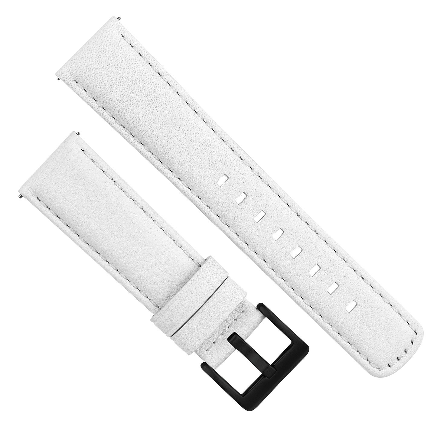 Samsung Galaxy Watch6 White Pittards Performance Leather White Stitching Watch Band