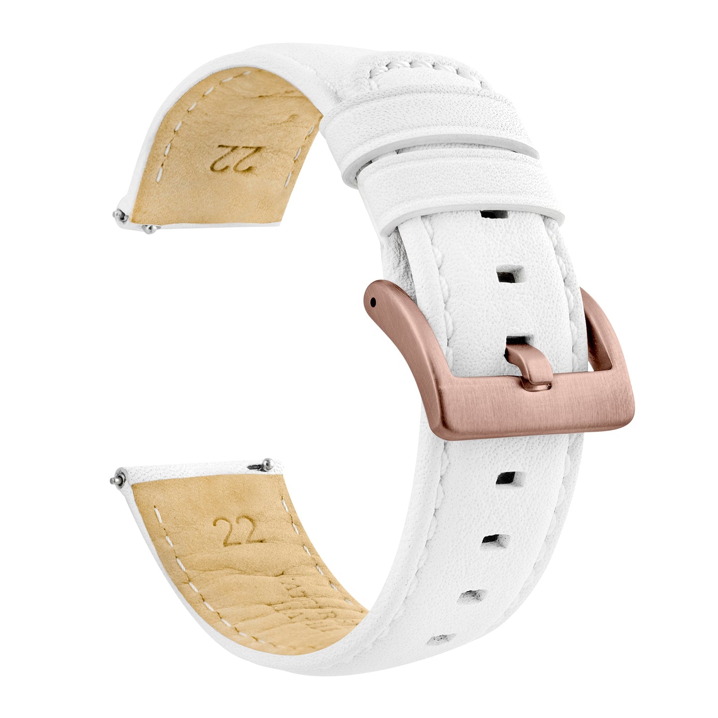 Samsung Galaxy Watch6 White Pittards Performance Leather White Stitching Watch Band
