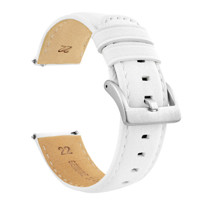 Fossil Gen 5 White Pittards Performance Leather White Stitching Watch Band