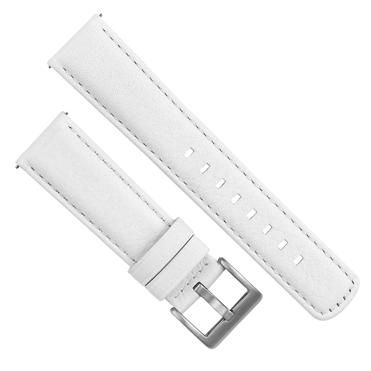 Fossil Sport White Pittards Performance Leather White Stitching Watch Band