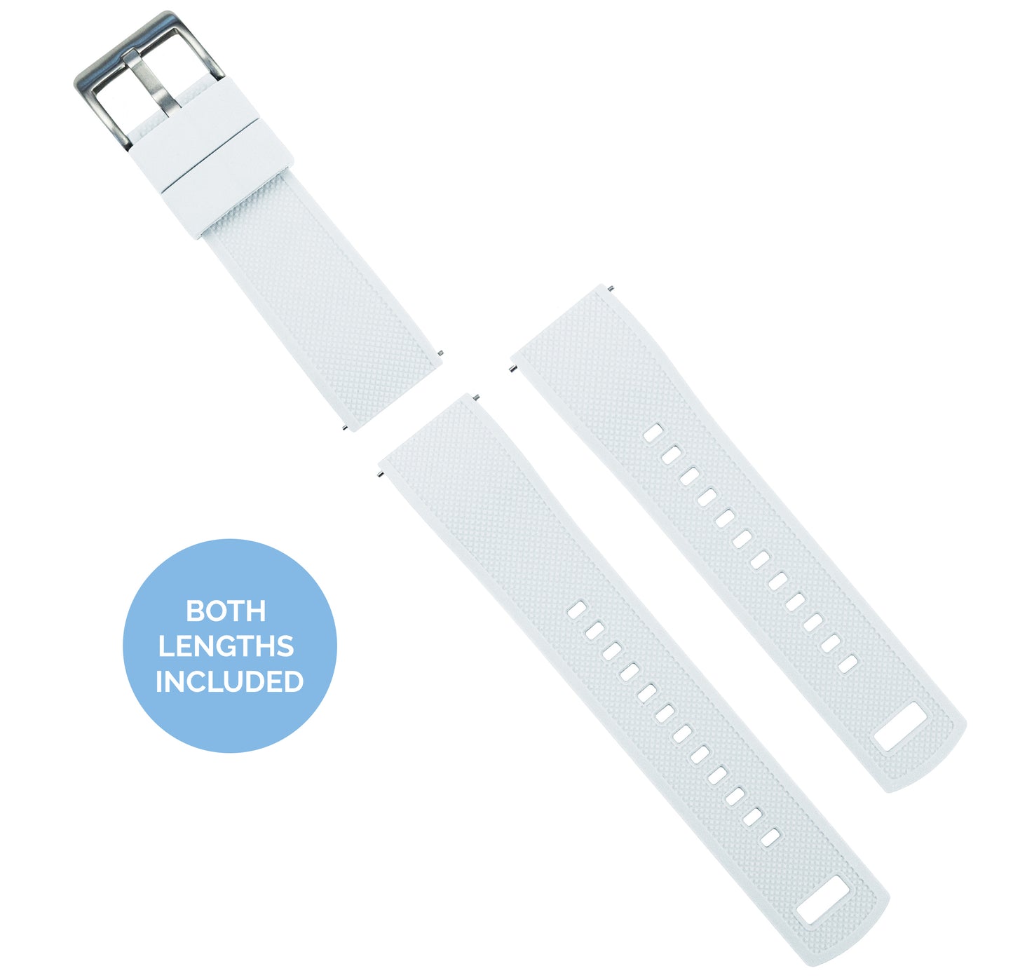 Fossil Sport | Elite Silicone | White Top / Black Bottom - Barton Watch Bands