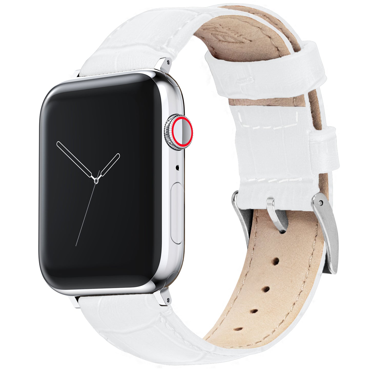 Apple Watch | White Alligator Grain Leather - Barton Watch Bands