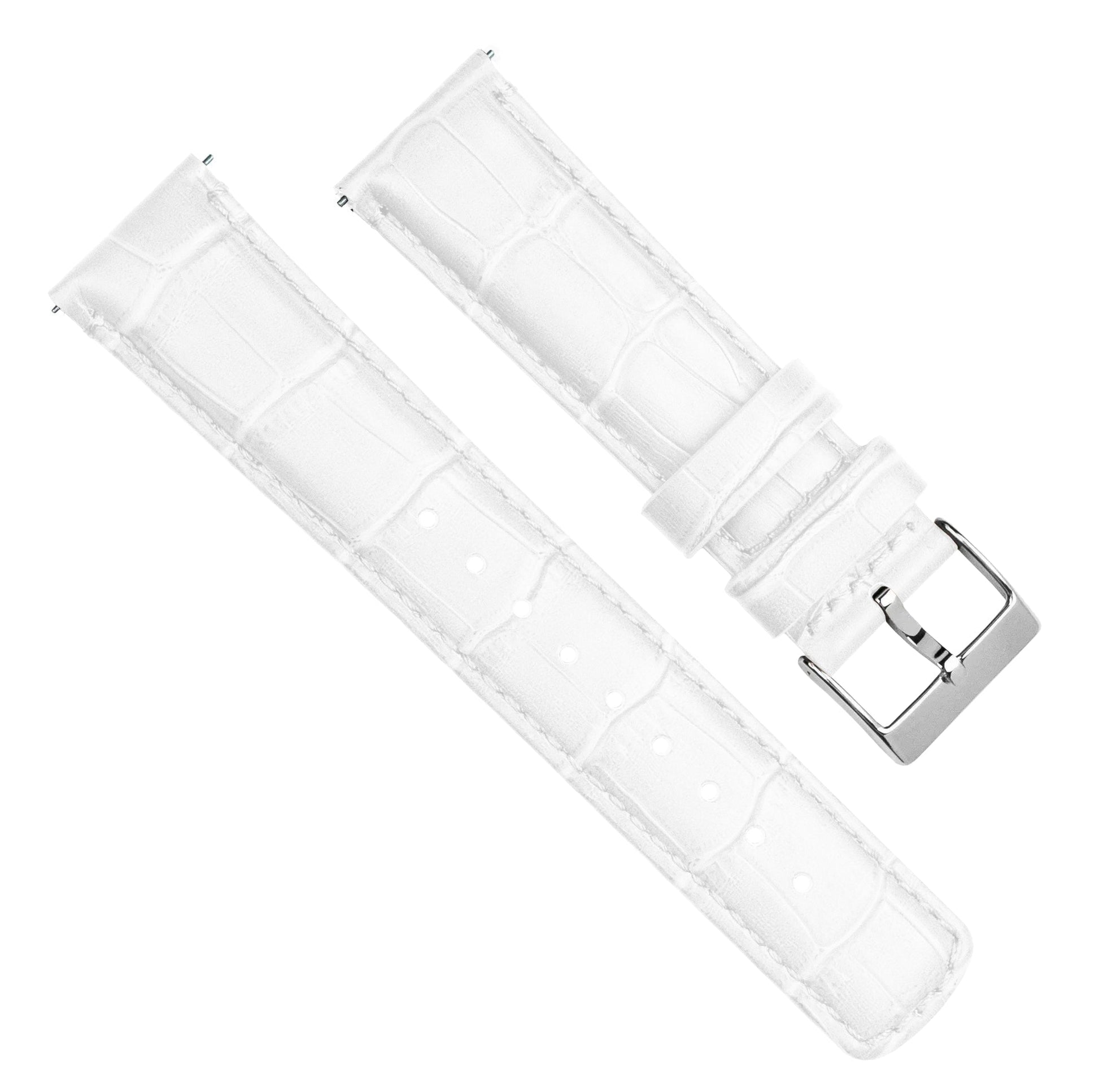 Samsung Galaxy Watch | White Alligator Grain Leather - Barton Watch Bands