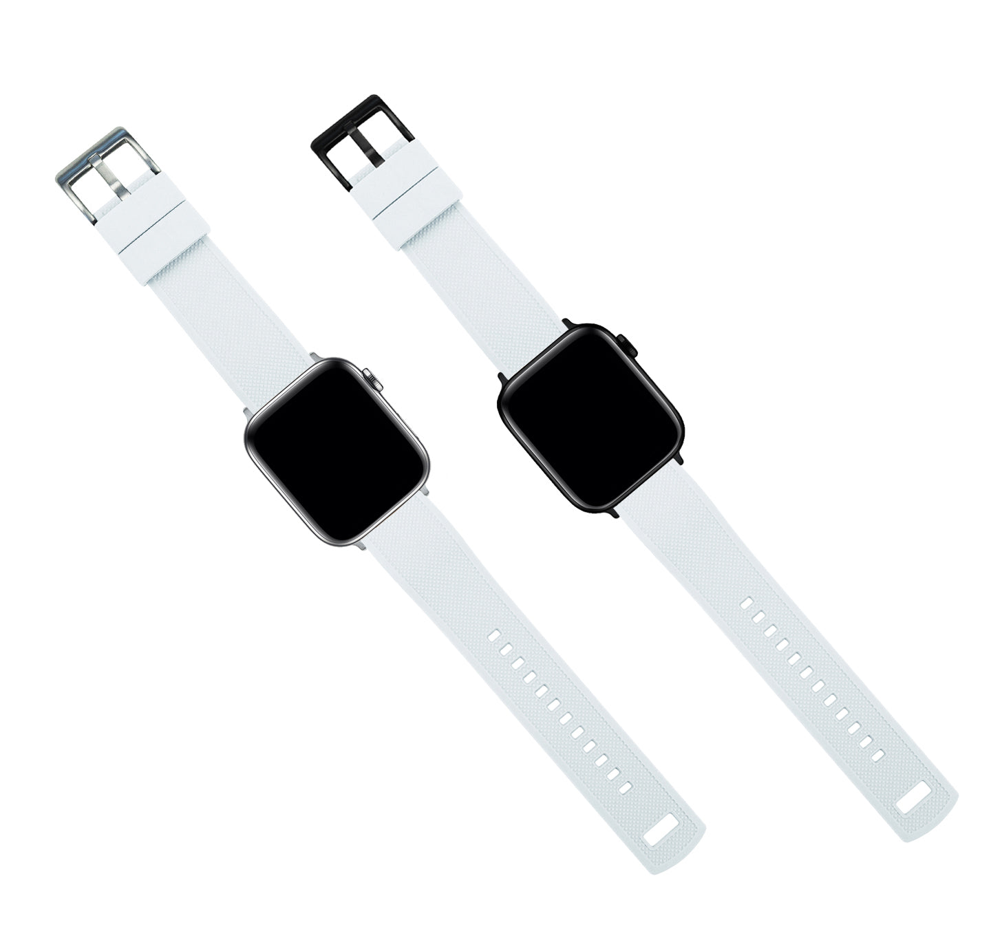 Apple Watch | Elite Silicone | White Top / Black Bottom - Barton Watch Bands