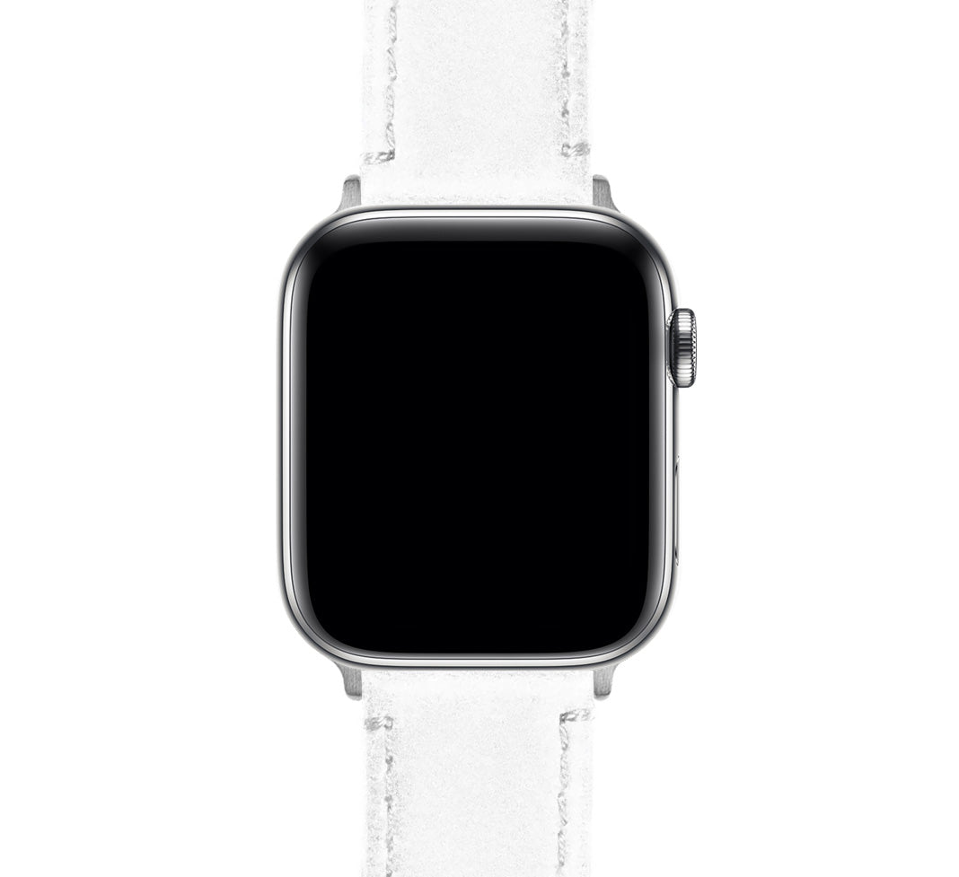 Apple Watch | White Leather & Stitching - Barton Watch Bands