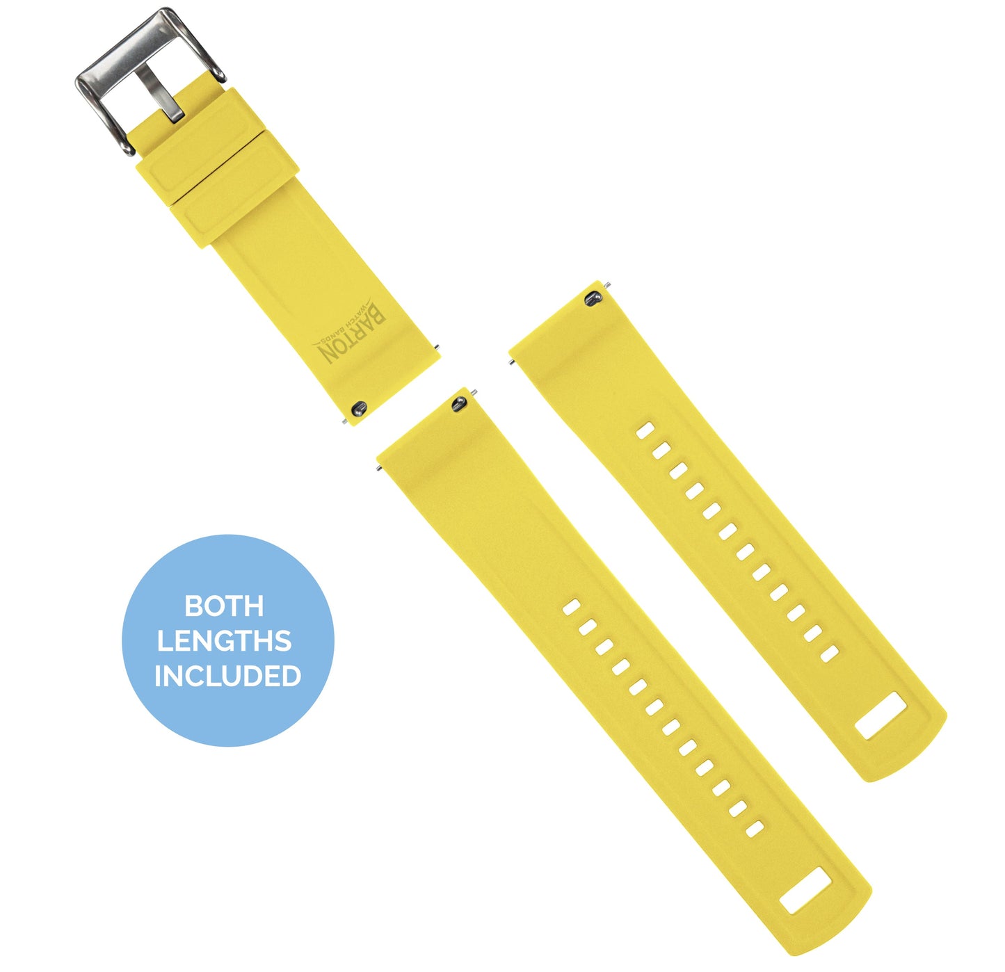 Samsung Galaxy Watch5 | Elite Silicone | Black Top / Yellow Bottom - Barton Watch Bands