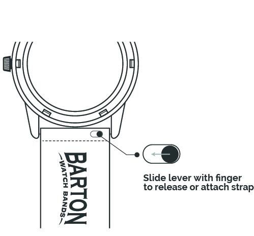 MOONSWATCH Bip | Black Leather & Blue Stitching - Barton Watch Bands