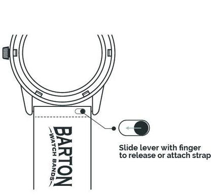 Amazfit Bip | Black Leather & Orange Stitching - Barton Watch Bands