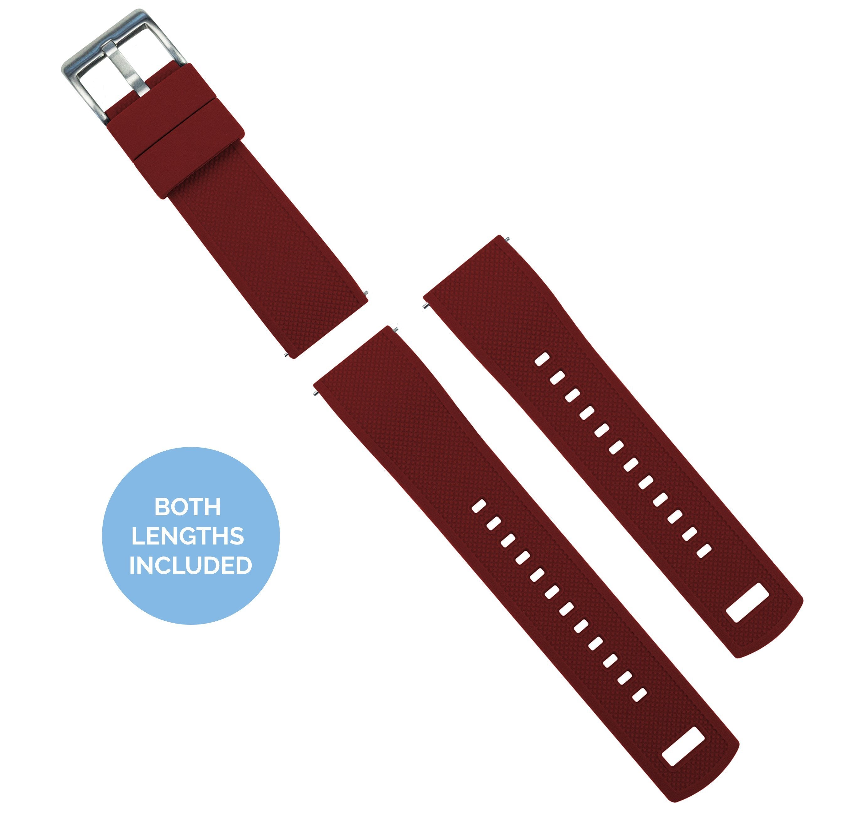 MOONSWATCH Bip | Elite Silicone | Crimson Red - Barton Watch Bands