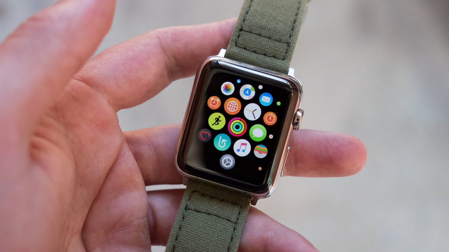 Apple Watch | Army Green Canvas - Barton Watch Bands