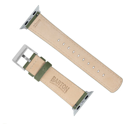 Apple Watch | Army Green Sailcloth - Barton Watch Bands