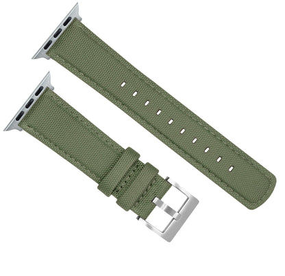 Apple Watch | Army Green Sailcloth - Barton Watch Bands