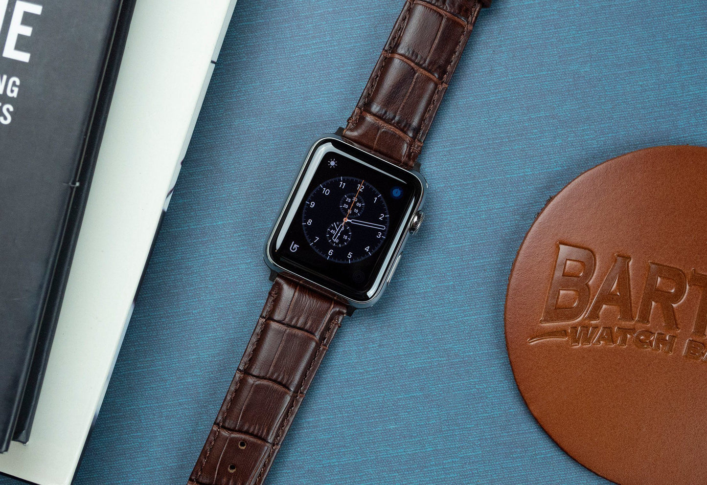 Apple Watch | Coffee Brown Alligator Grain Leather - Barton Watch Bands