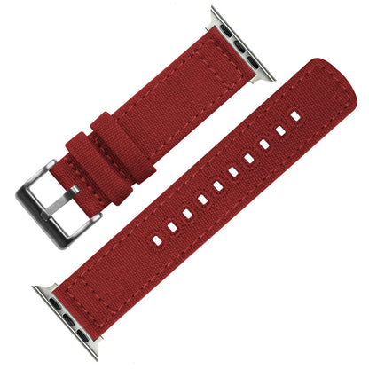 Apple Watch | Crimson Red Canvas - Barton Watch Bands