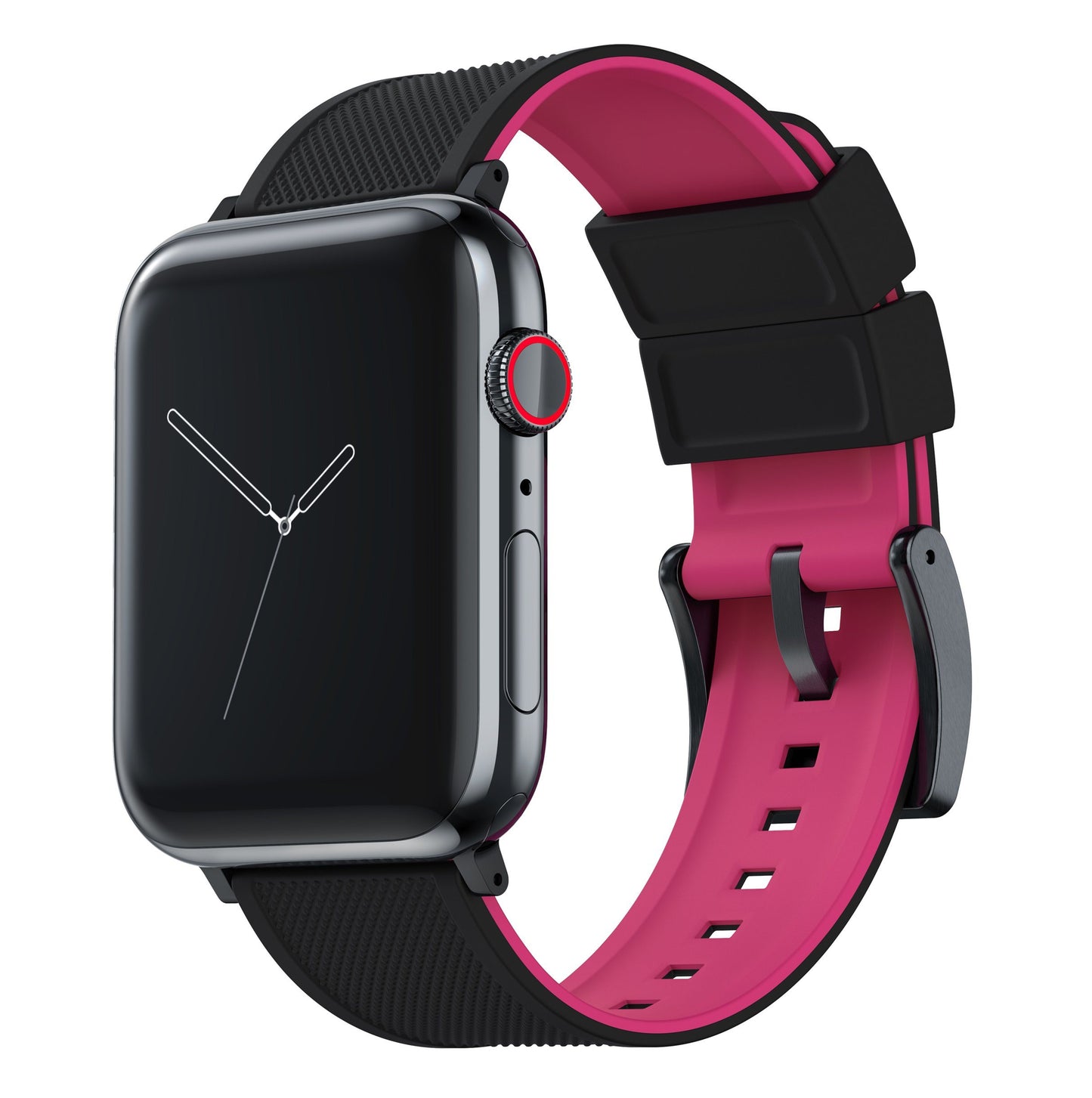 Apple Watch | Elite Silicone | Black Top / Pink Bottom - Barton Watch Bands