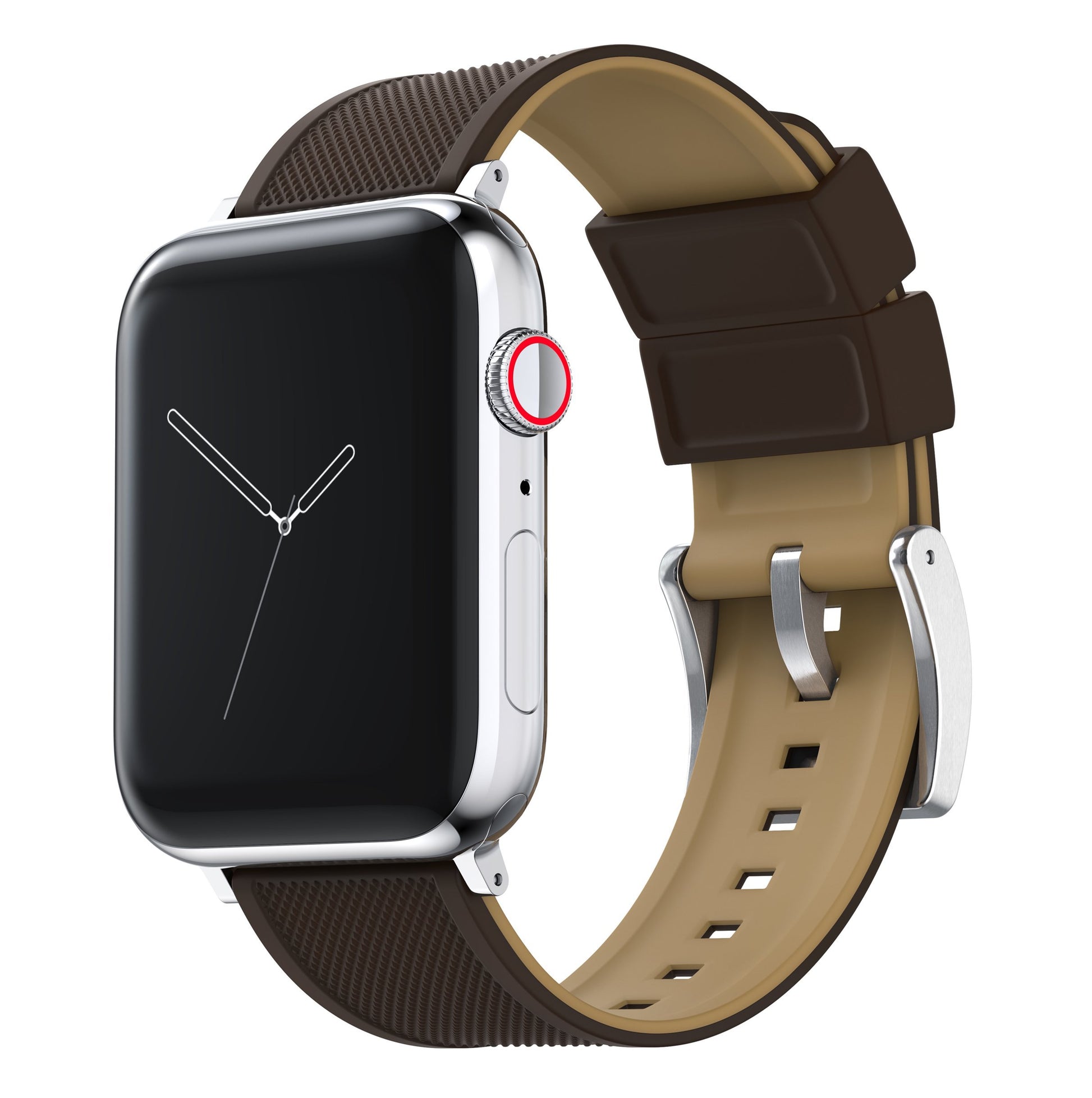 Apple Watch | Elite Silicone | Brown Top / Khaki Bottom - Barton Watch Bands