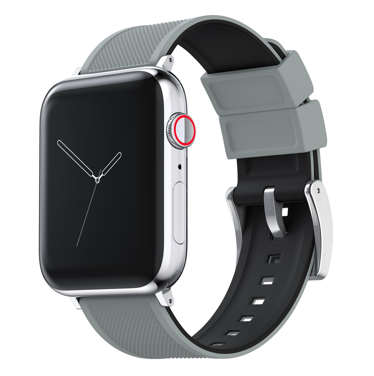 Apple Elite Silicone Cool Grey Top Bottom Band