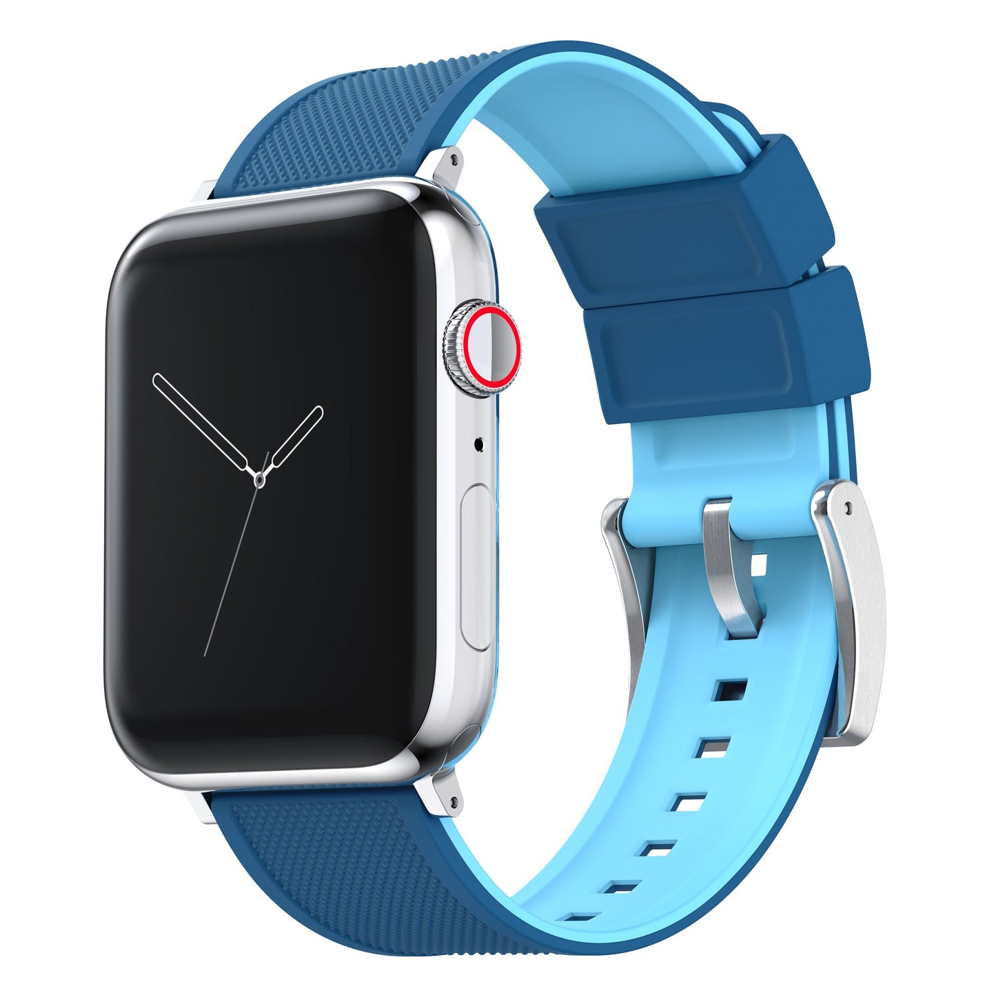 Two-tone Blue Silicone Apple Watch Band | Flatwater Blue Elite | BARTON |  Barton Watch Bands