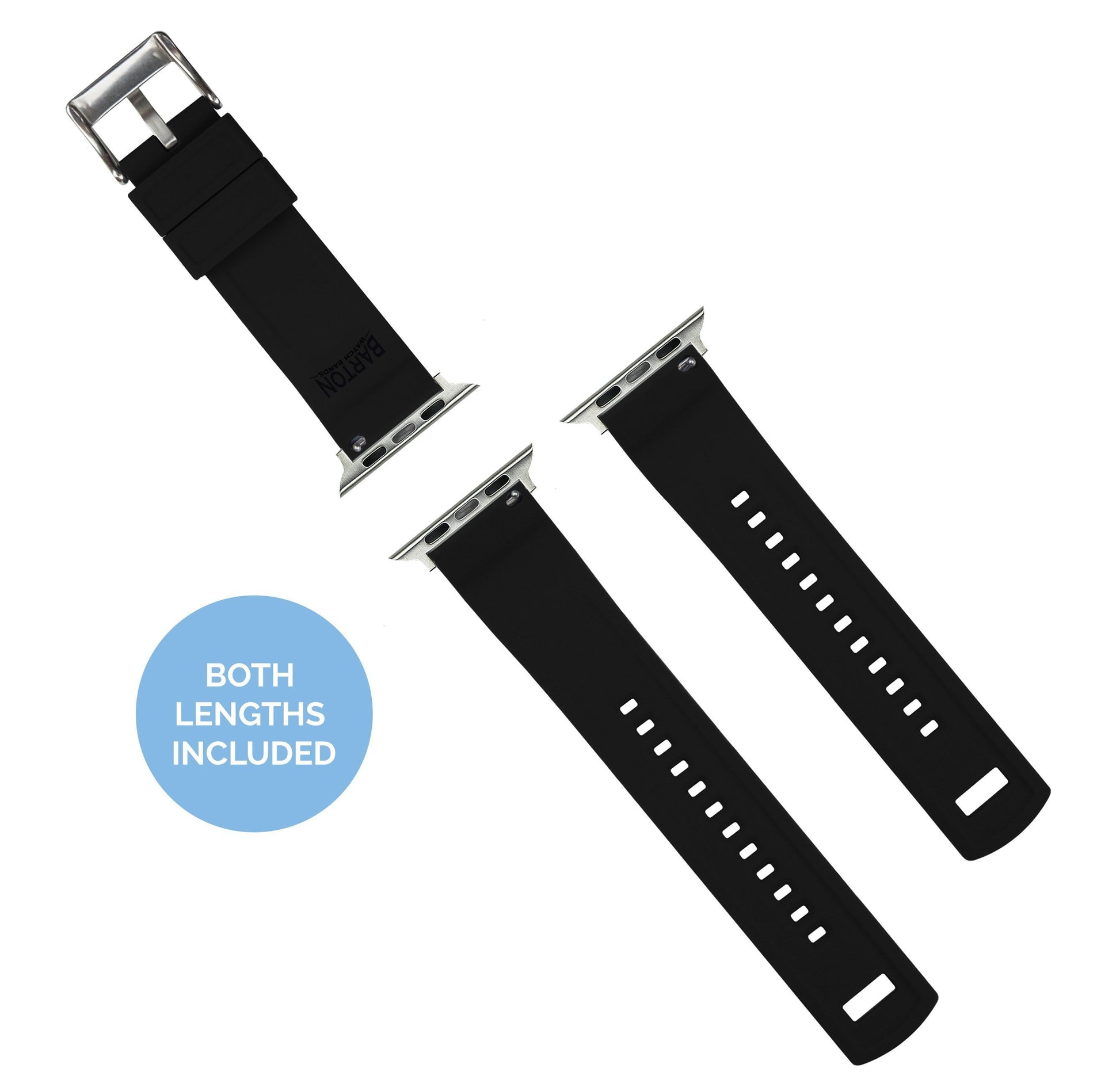 Apple Watch | Elite Silicone | Khaki Tan Top / Black Bottom - Barton Watch Bands