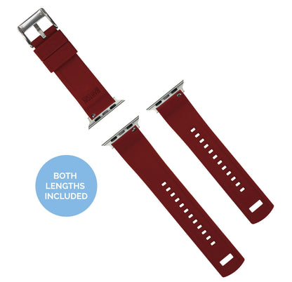 Apple Watch | Elite Silicone | Navy Blue Top / Crimson Red Bottom - Barton Watch Bands