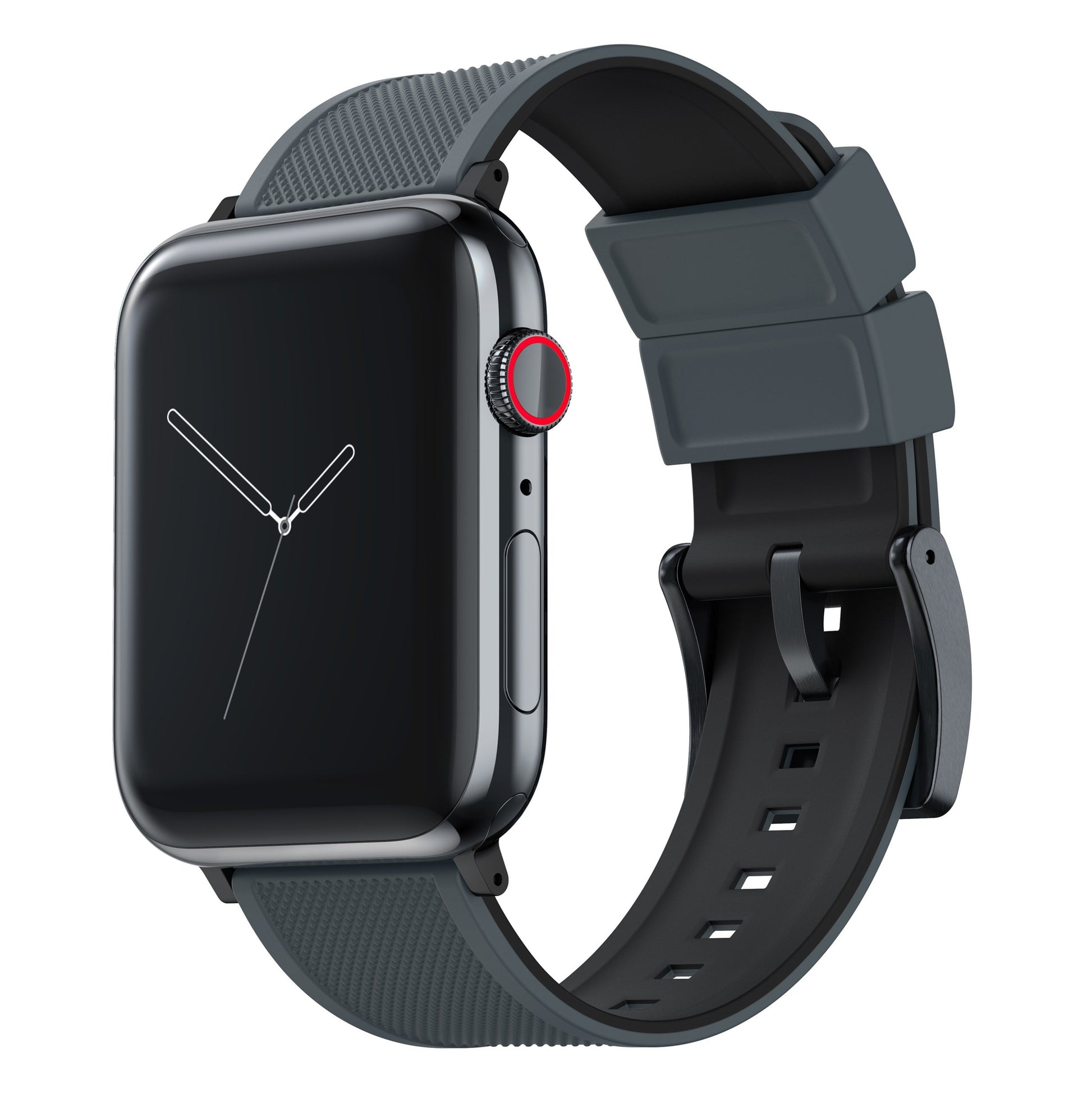 Apple Watch | Elite Silicone | Smoke Grey Top / Black Bottom - Barton Watch Bands