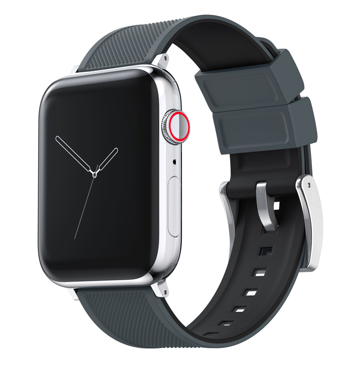 Apple Elite Silicone Smoke Grey Top Bottom Band